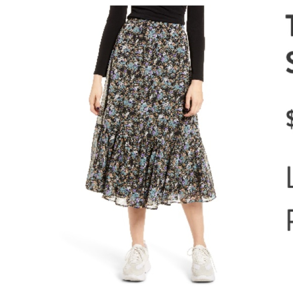 Ruffle Hem Midi Skirt - Worn Once